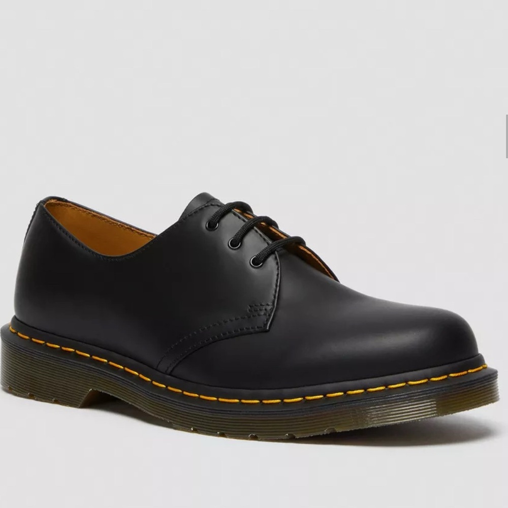 Dr. Martens Black Leather Women's Oxfords